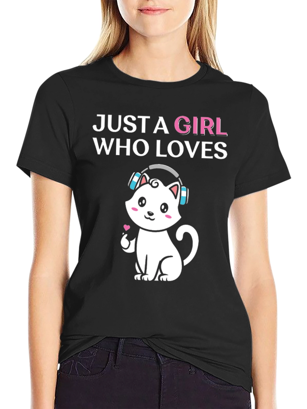 Girl Who Loves Cats T-Shirt