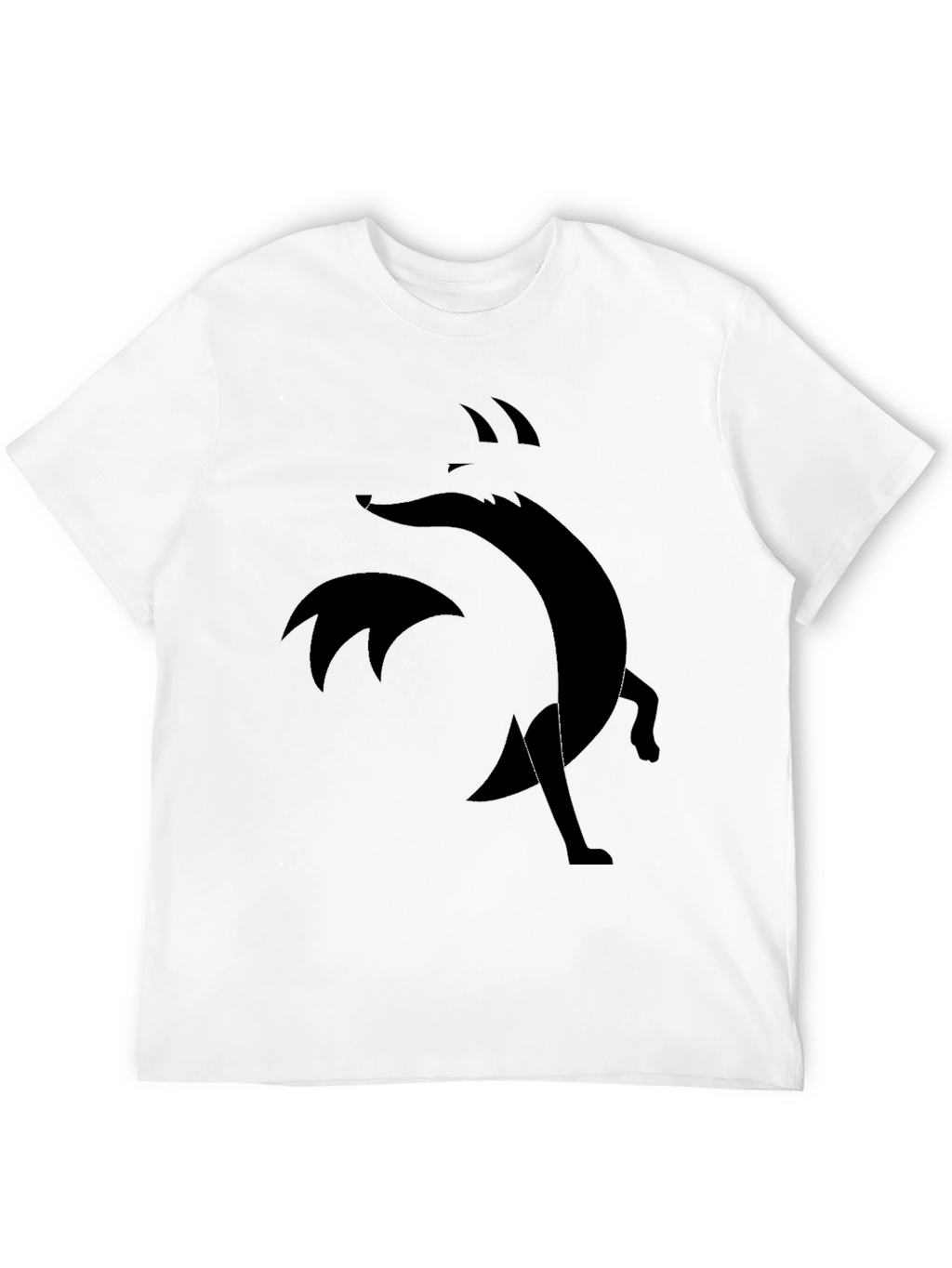Abstract Fox Graphic Black Tee