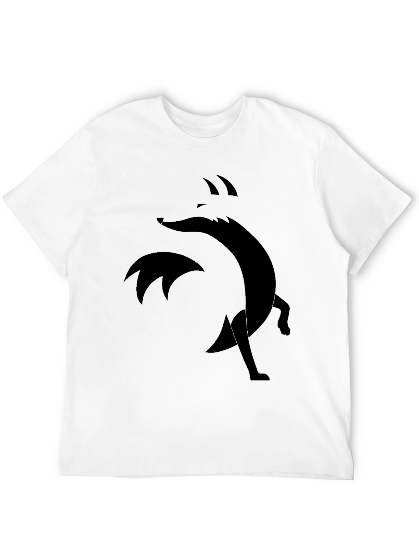 Abstract Fox Graphic Black Tee