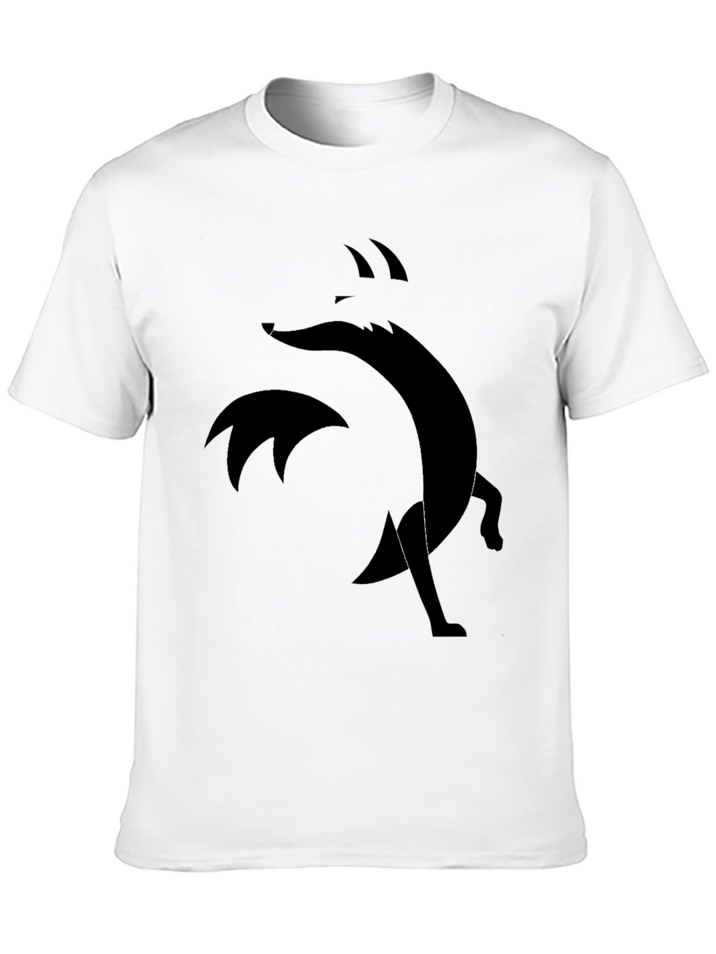 Abstract Fox Graphic Black Tee