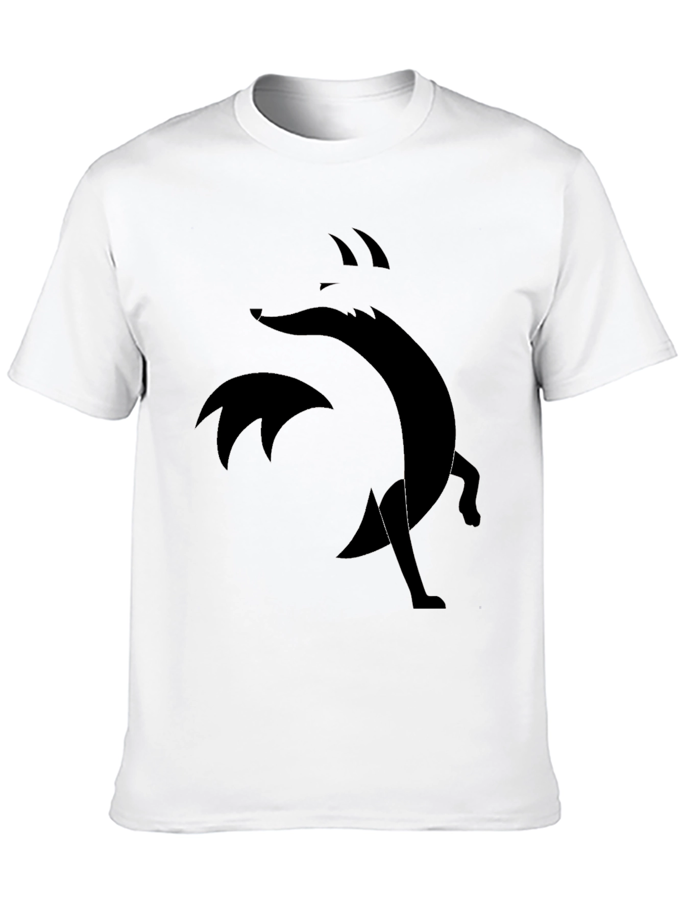 Abstract Fox Graphic Black Tee