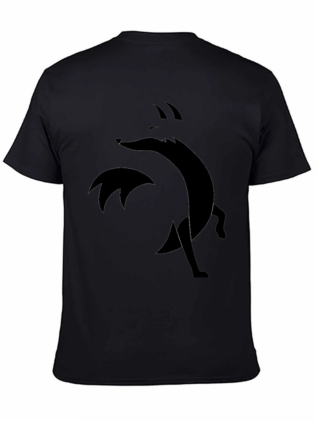 Abstract Fox Graphic Black Tee