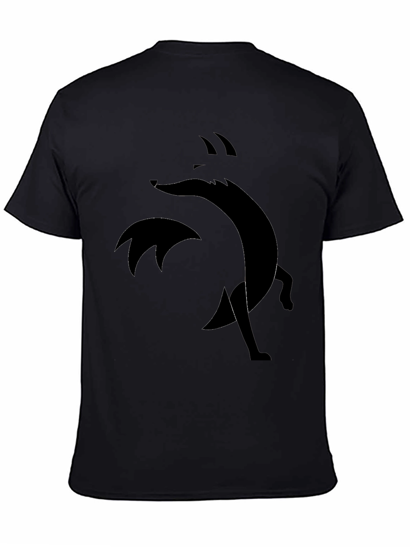 Abstract Fox Graphic Black Tee