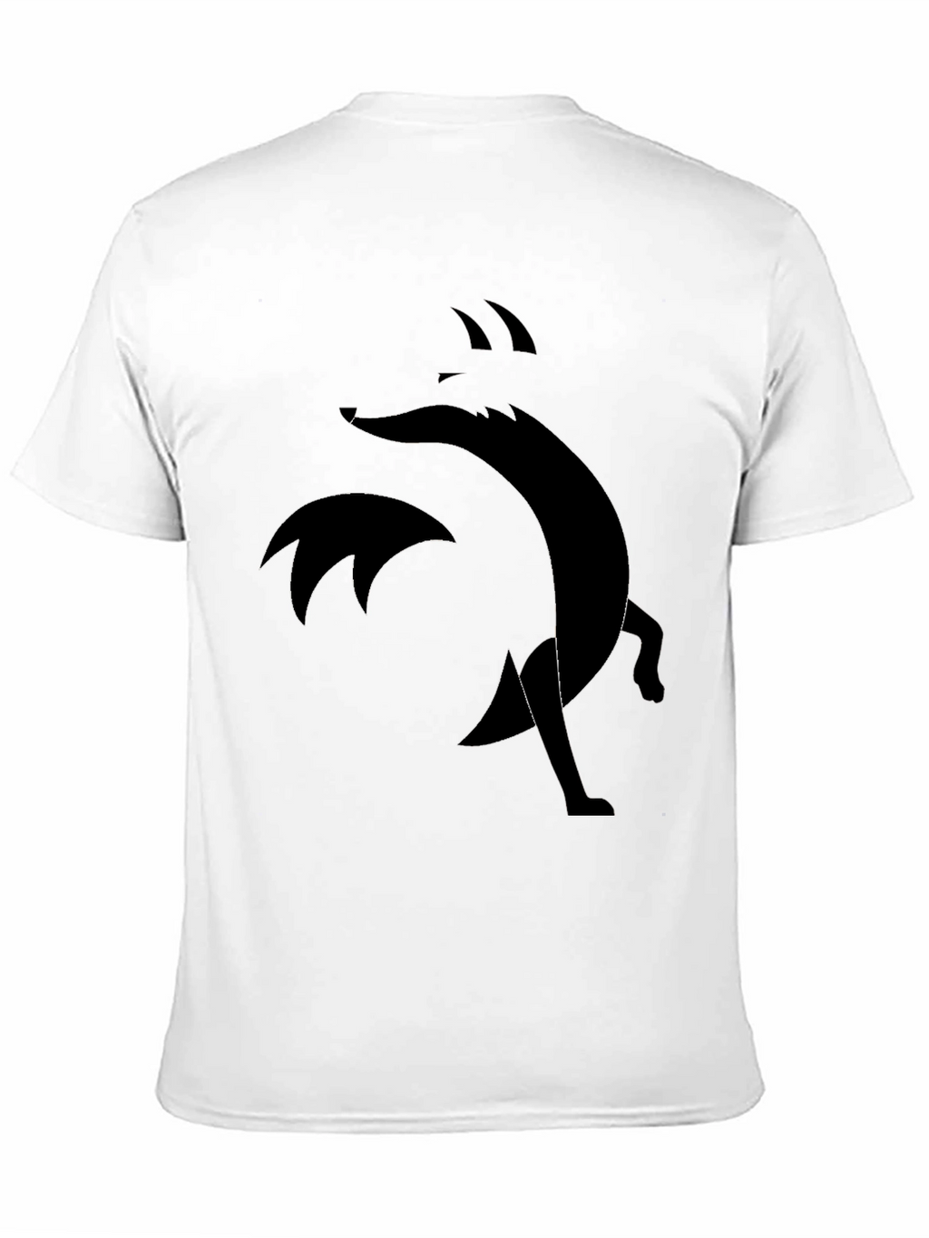 Abstract Fox Graphic Black Tee