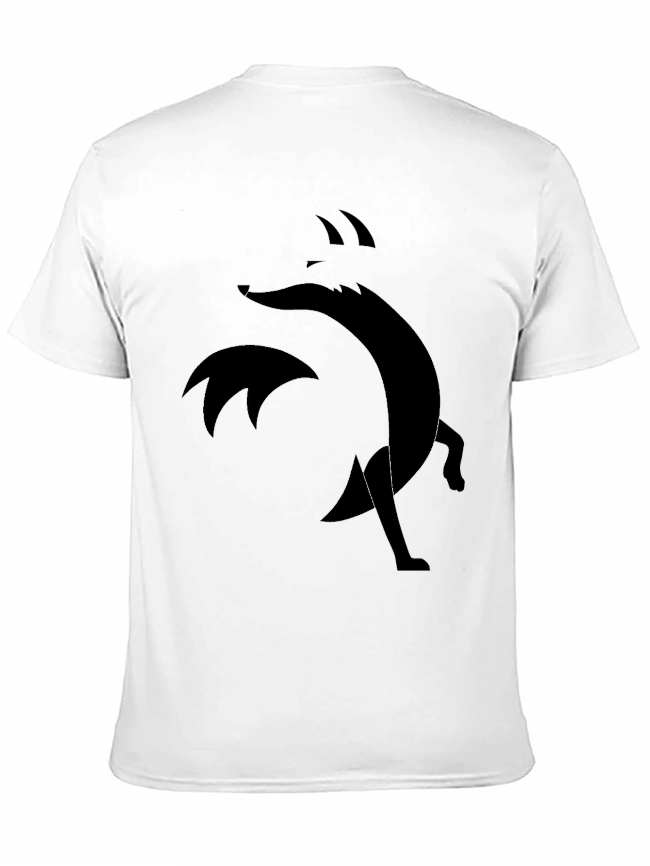 Abstract Fox Graphic Black Tee