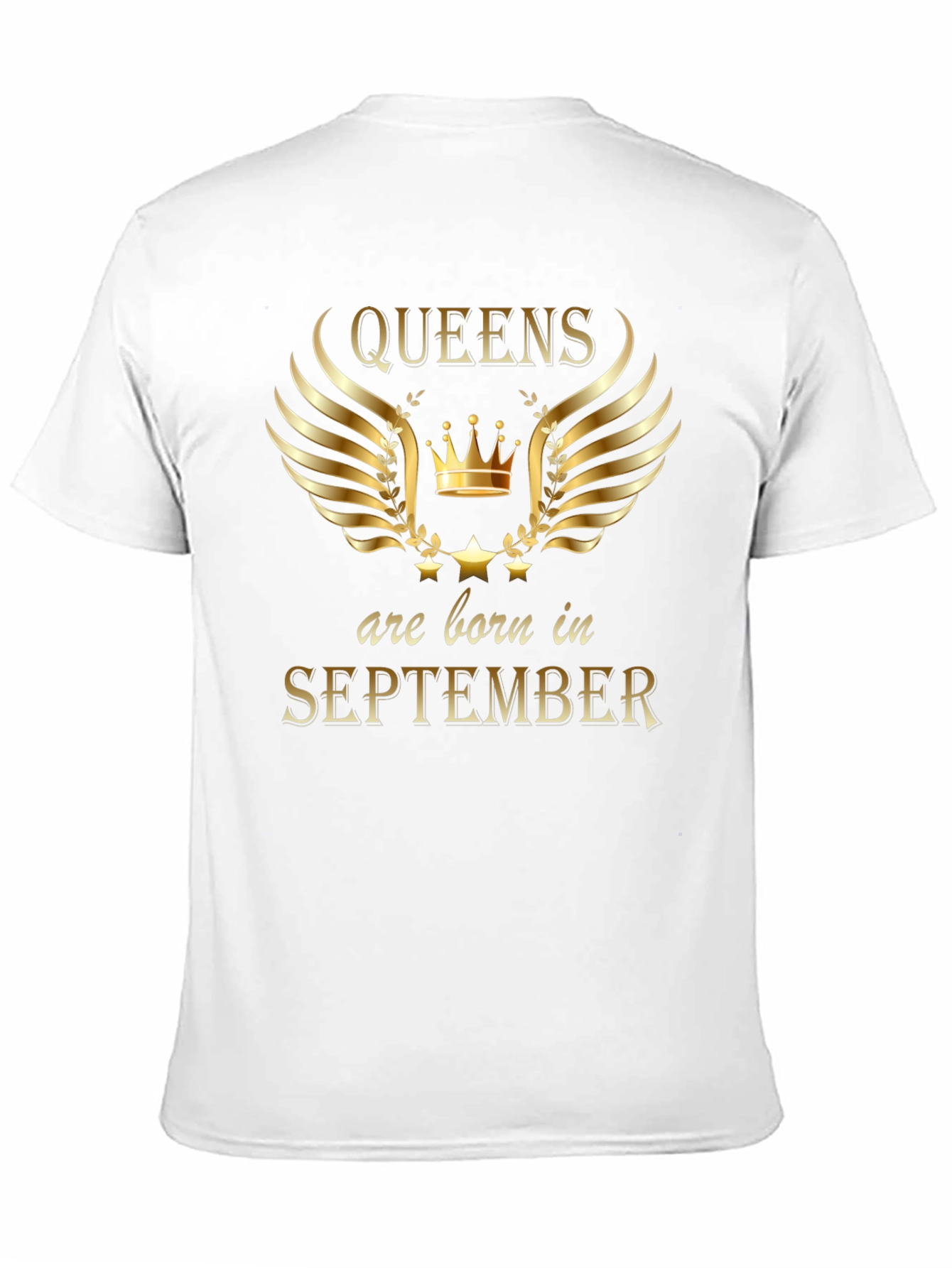 Queens Are Born In September Black T-Shirt