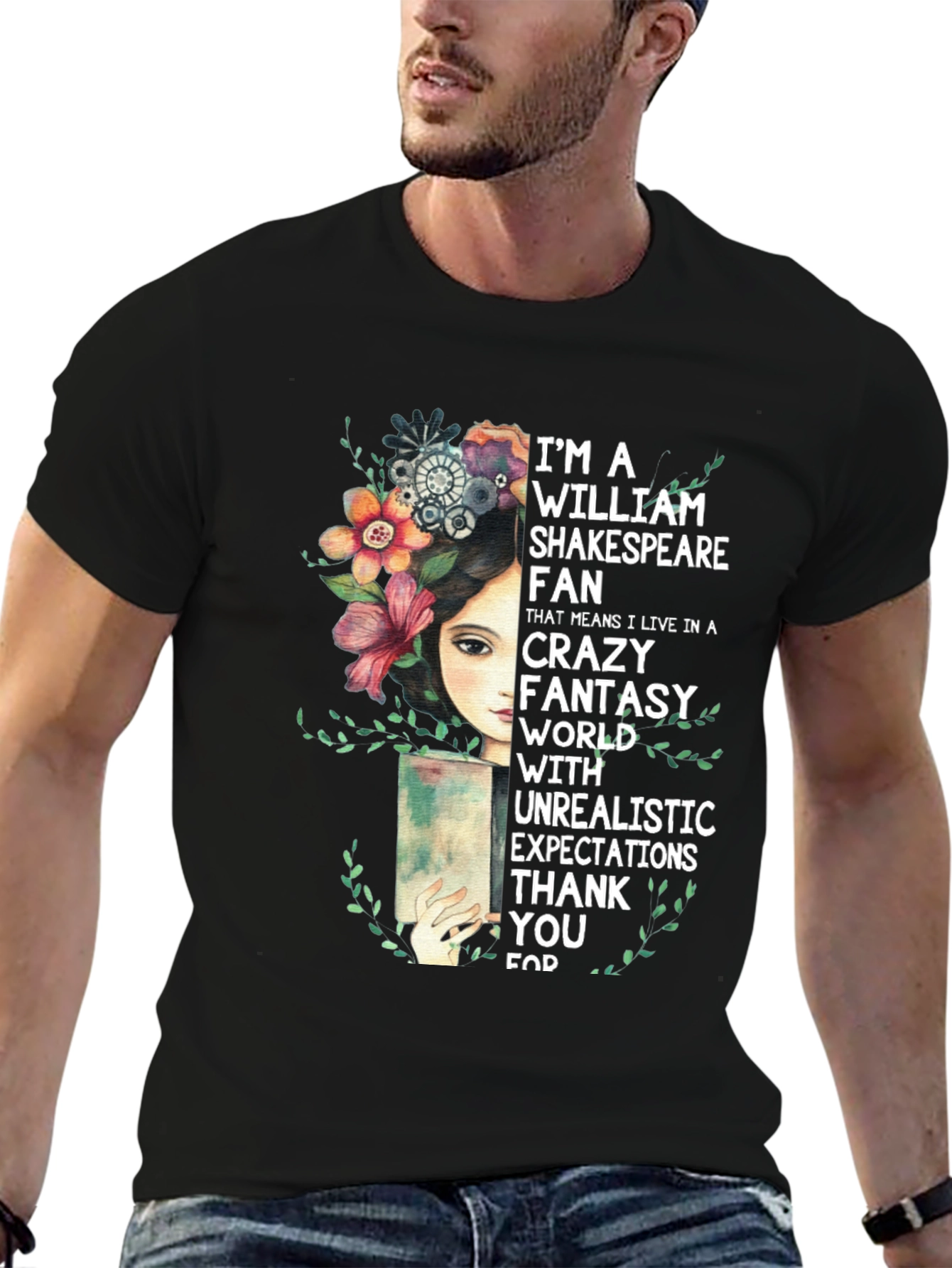Shakespeare Fan T-Shirt Crazy Fantasy World Tee