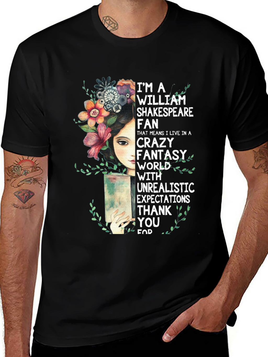 Shakespeare Fan T-Shirt Crazy Fantasy World Tee