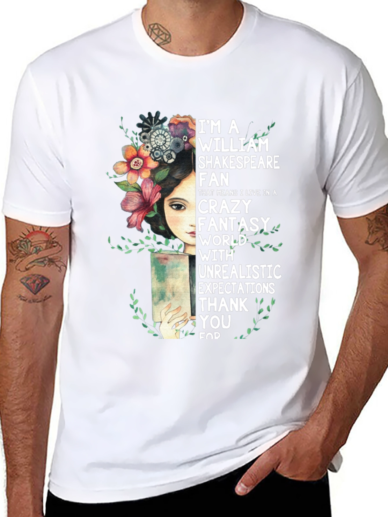 Shakespeare Fan T-Shirt Crazy Fantasy World Tee