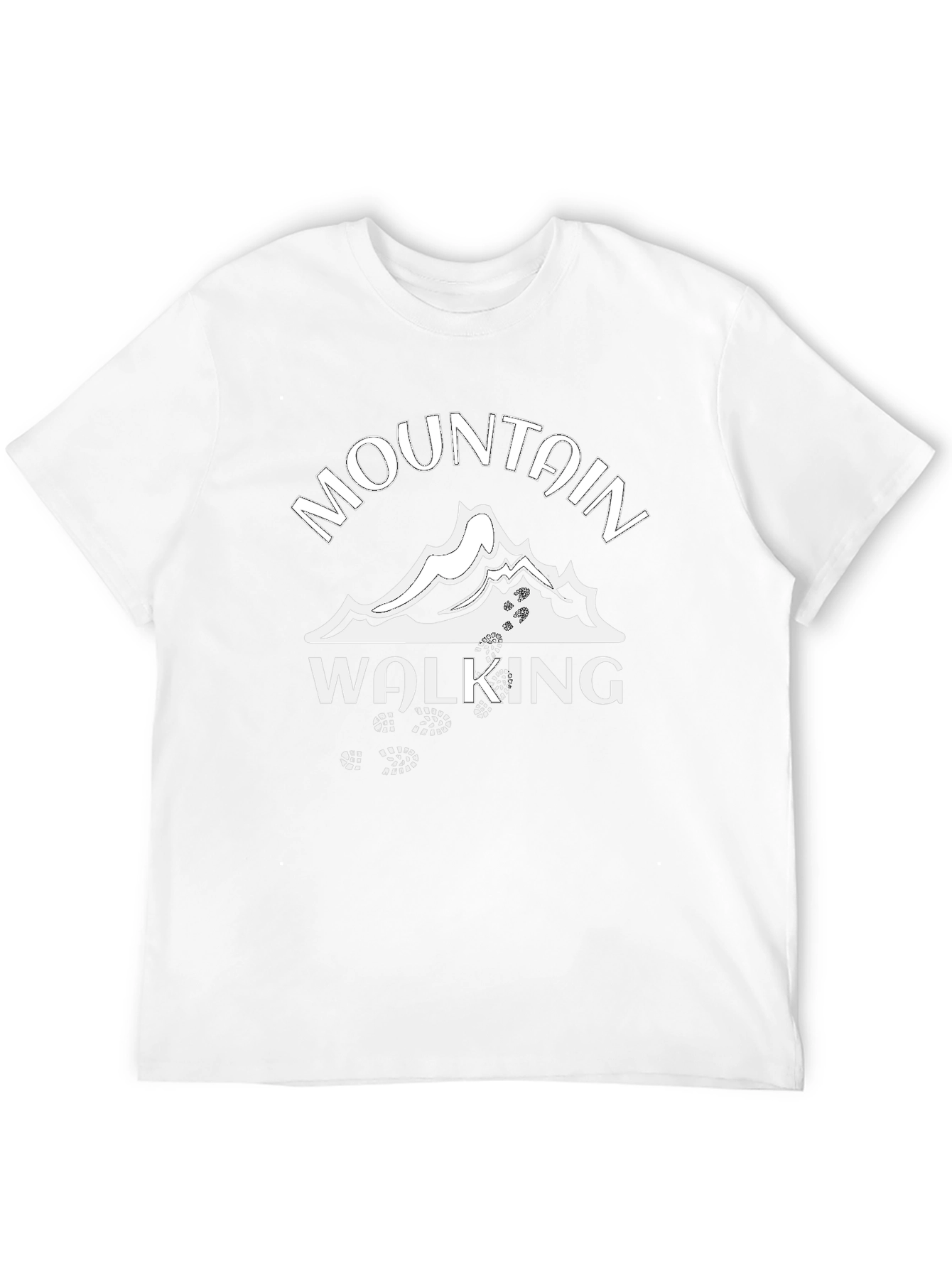 Mountain Walking Graphic Tee - Black Cotton