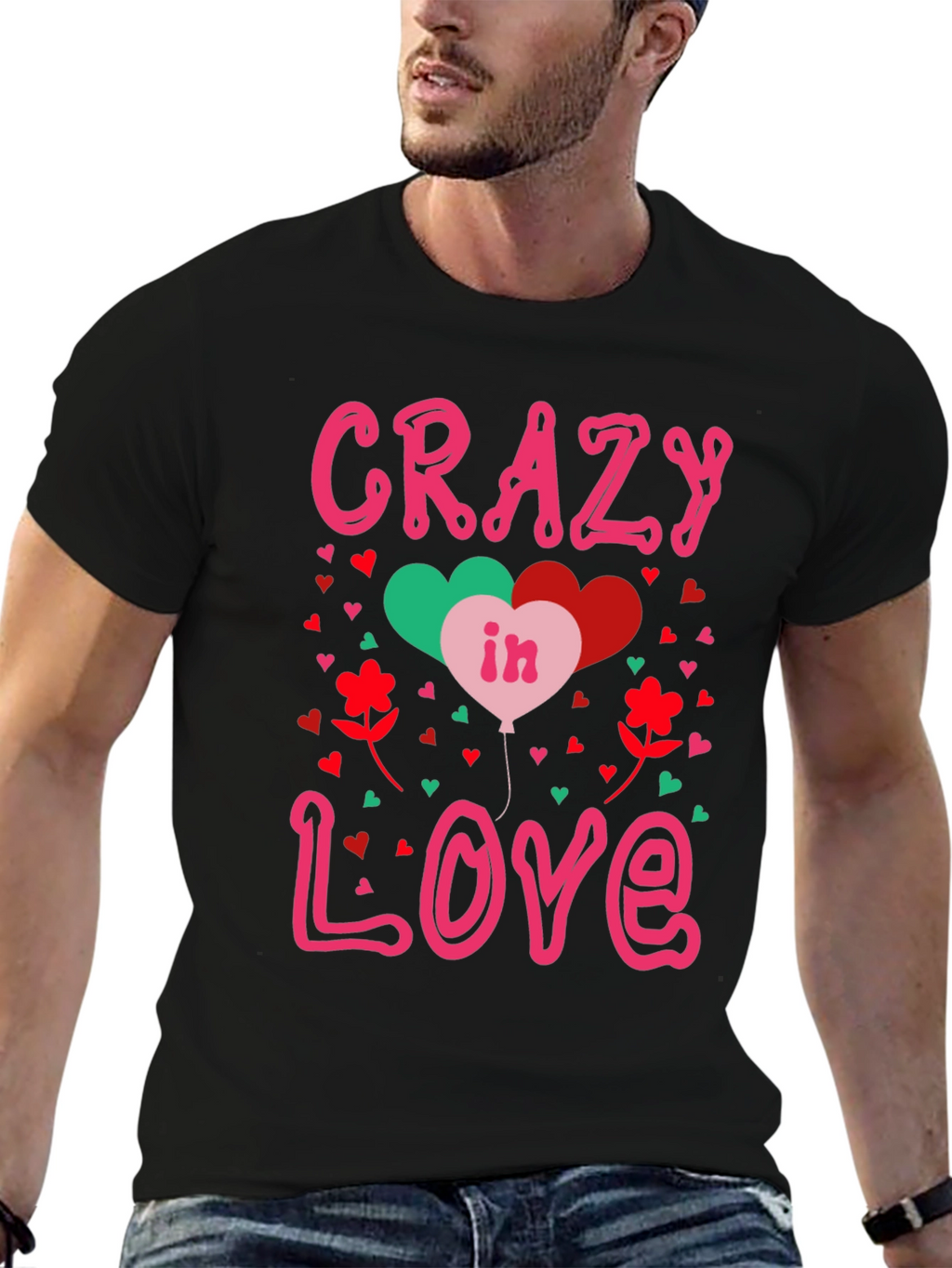 Crazy in Love Valentines Graphic Tee