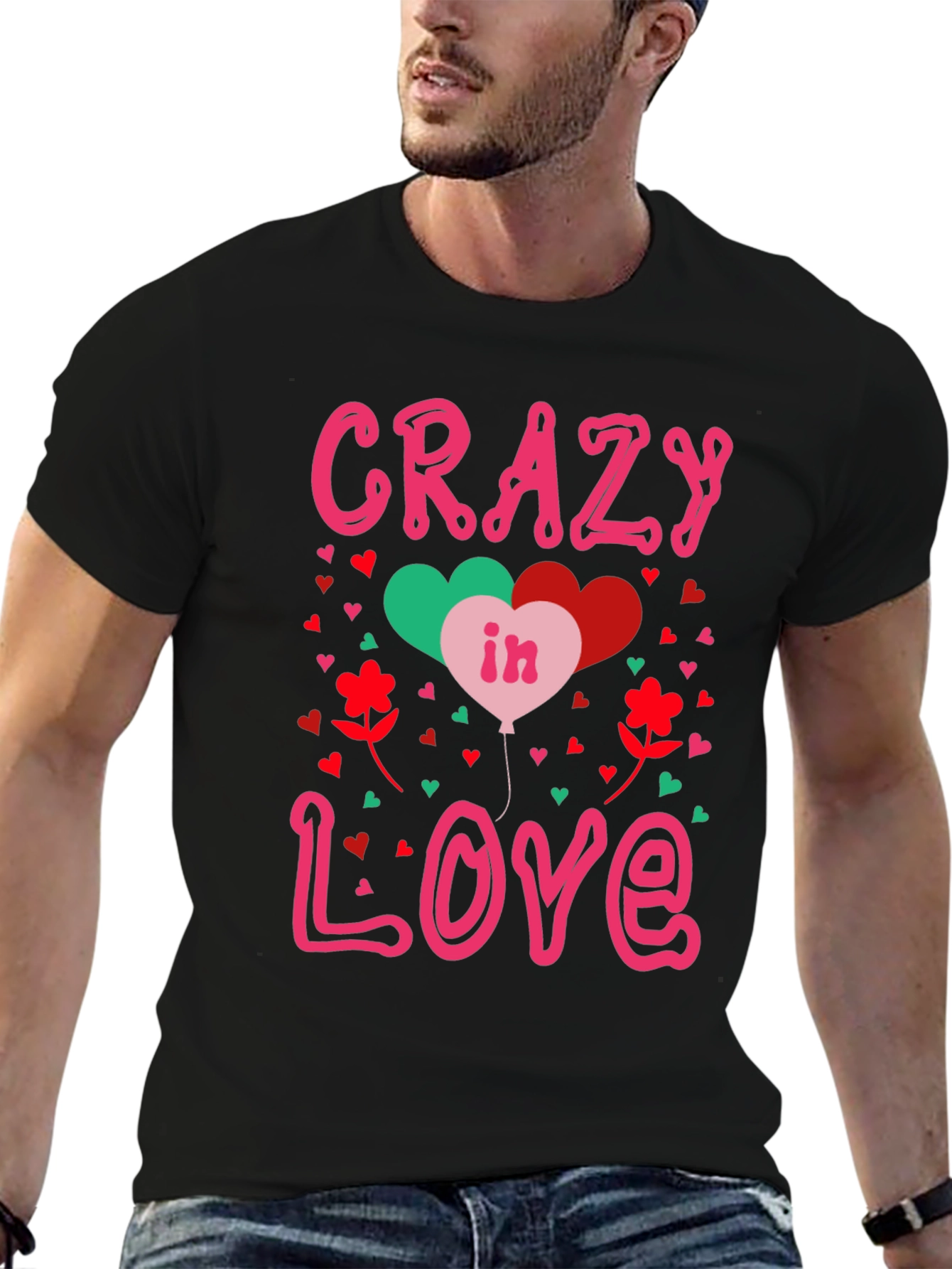Crazy in Love Valentines Graphic Tee