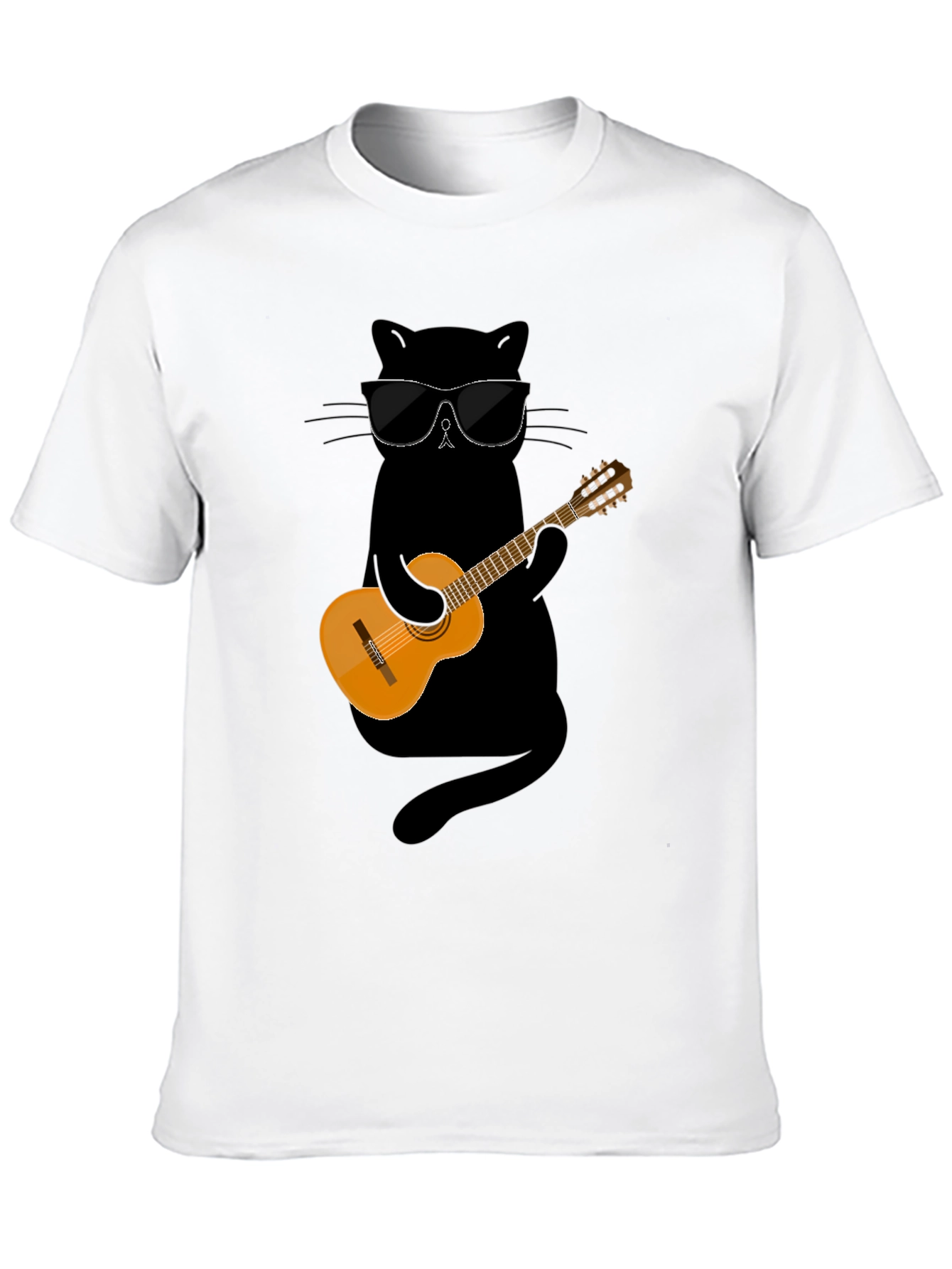 Cool Cat Guitarist Graphic Tee