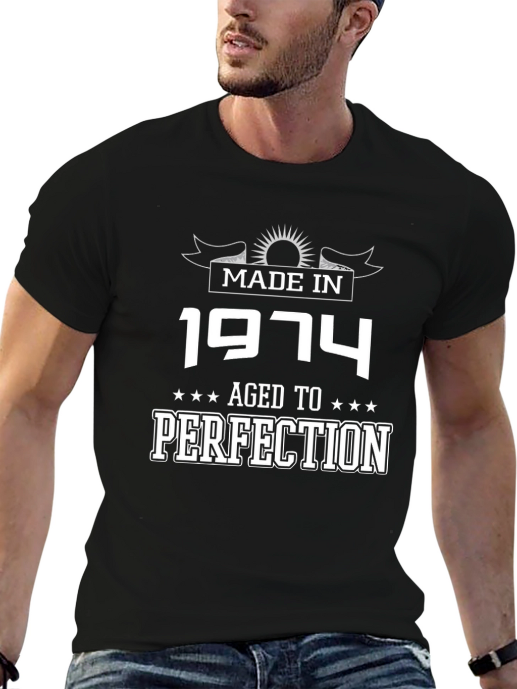 Made in 1974 Aged To Perfection Graphic T-Shirt
