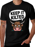 Keep It Kilted Highland Cow Graphic T-Shirt