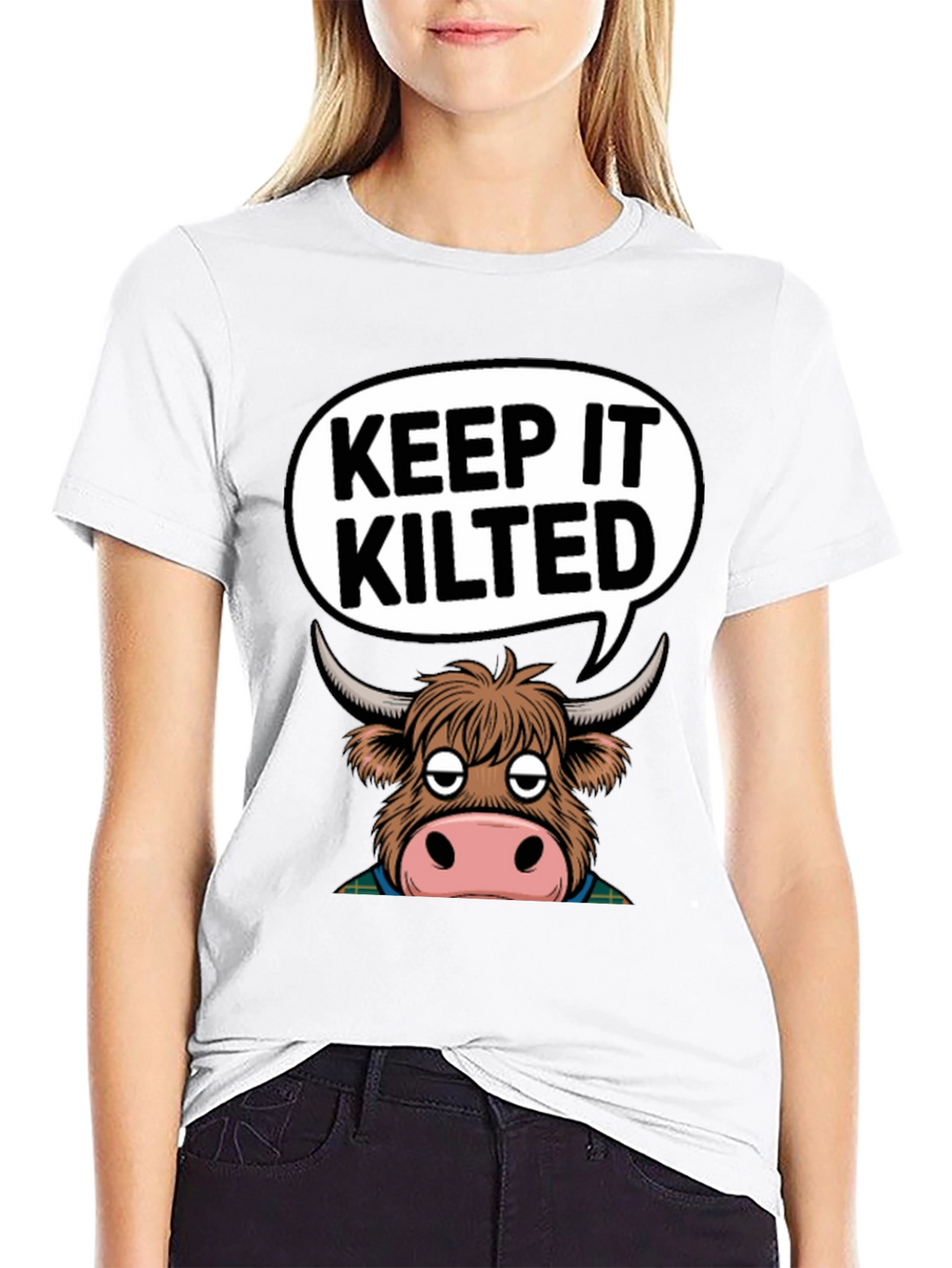 Keep It Kilted Highland Cow Graphic T-Shirt