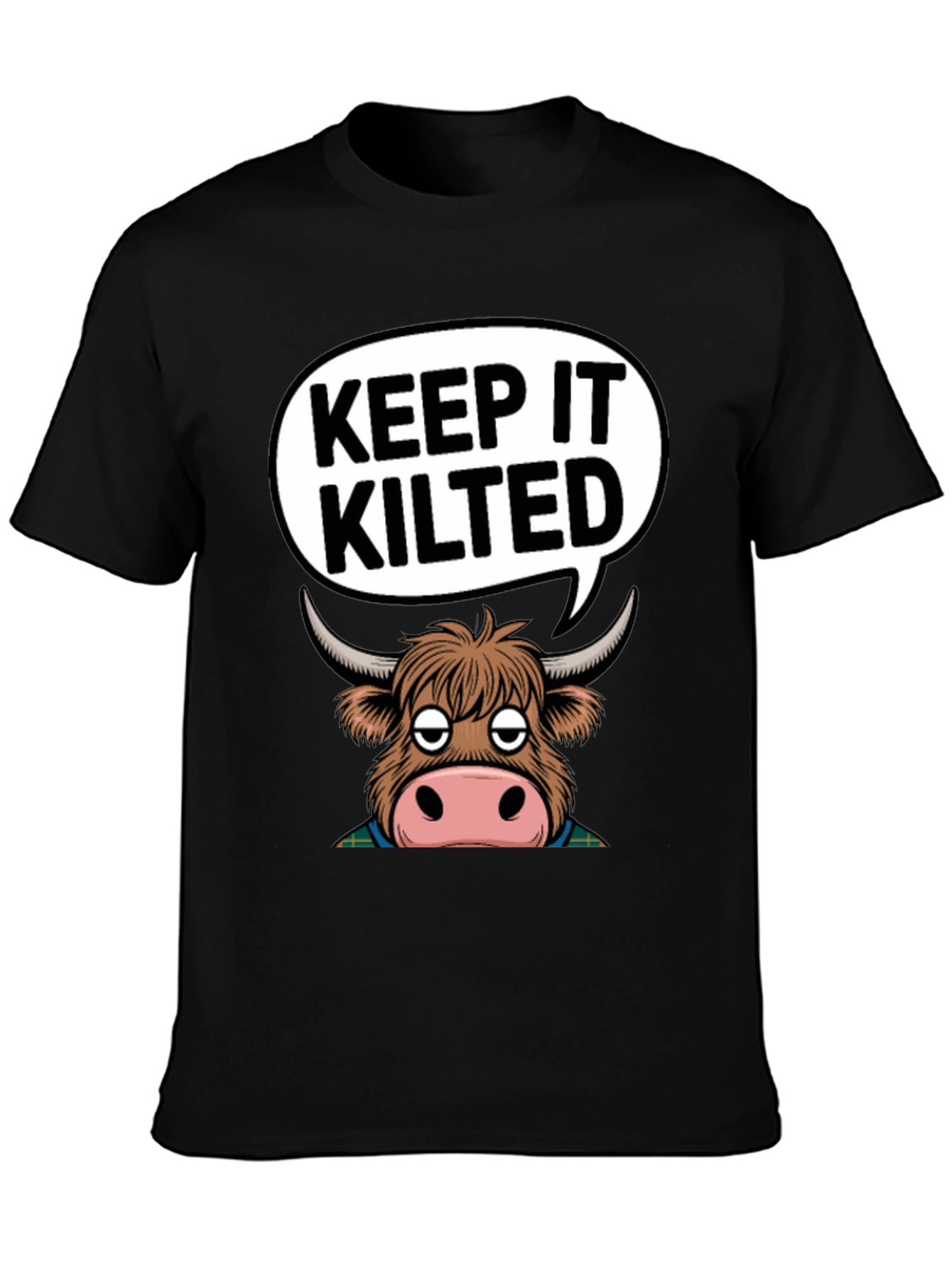 Keep It Kilted Highland Cow Graphic T-Shirt