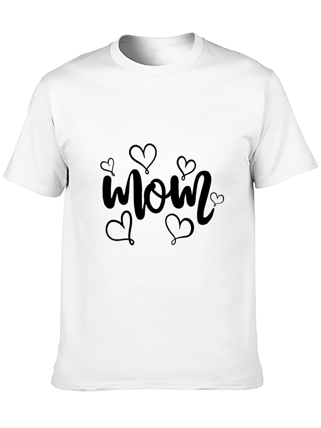 Mom Heart Graphic Tee - Stylish Black T-Shirt