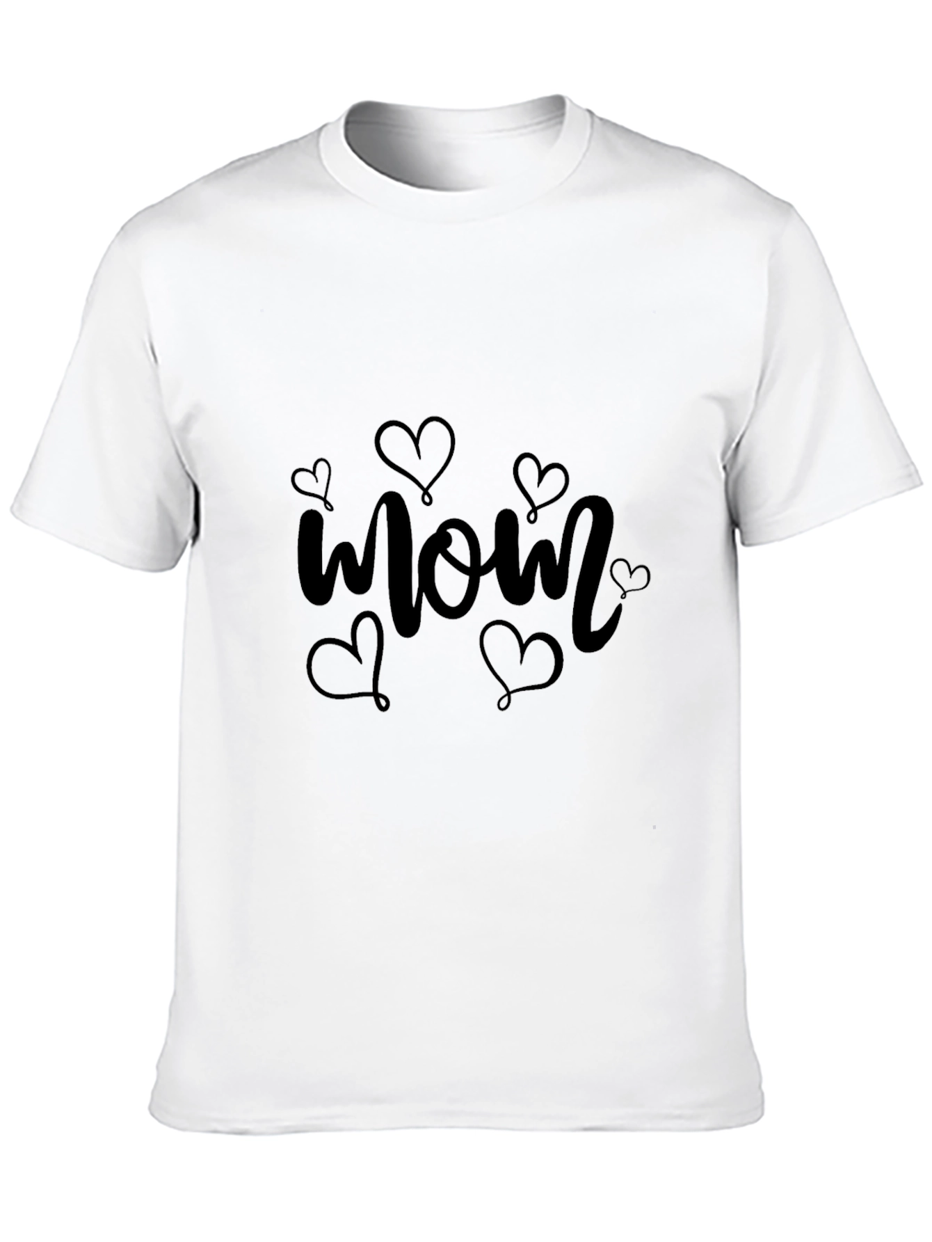 Mom Heart Graphic Tee - Stylish Black T-Shirt