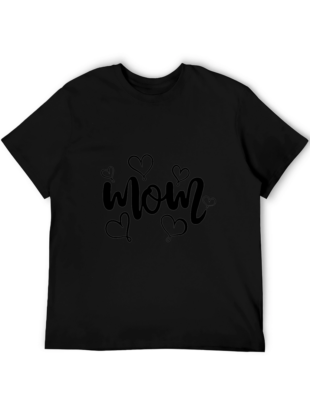 Mom Heart Graphic Tee - Stylish Black T-Shirt