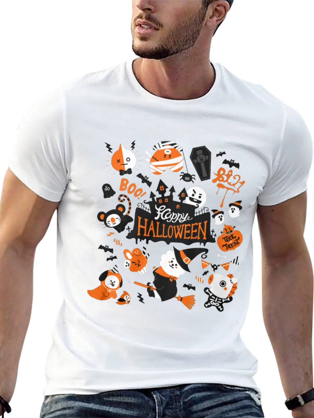 Happy Halloween BT21 Graphic Tee