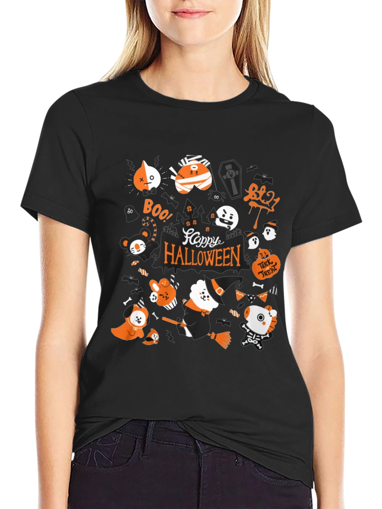 Happy Halloween BT21 Graphic Tee