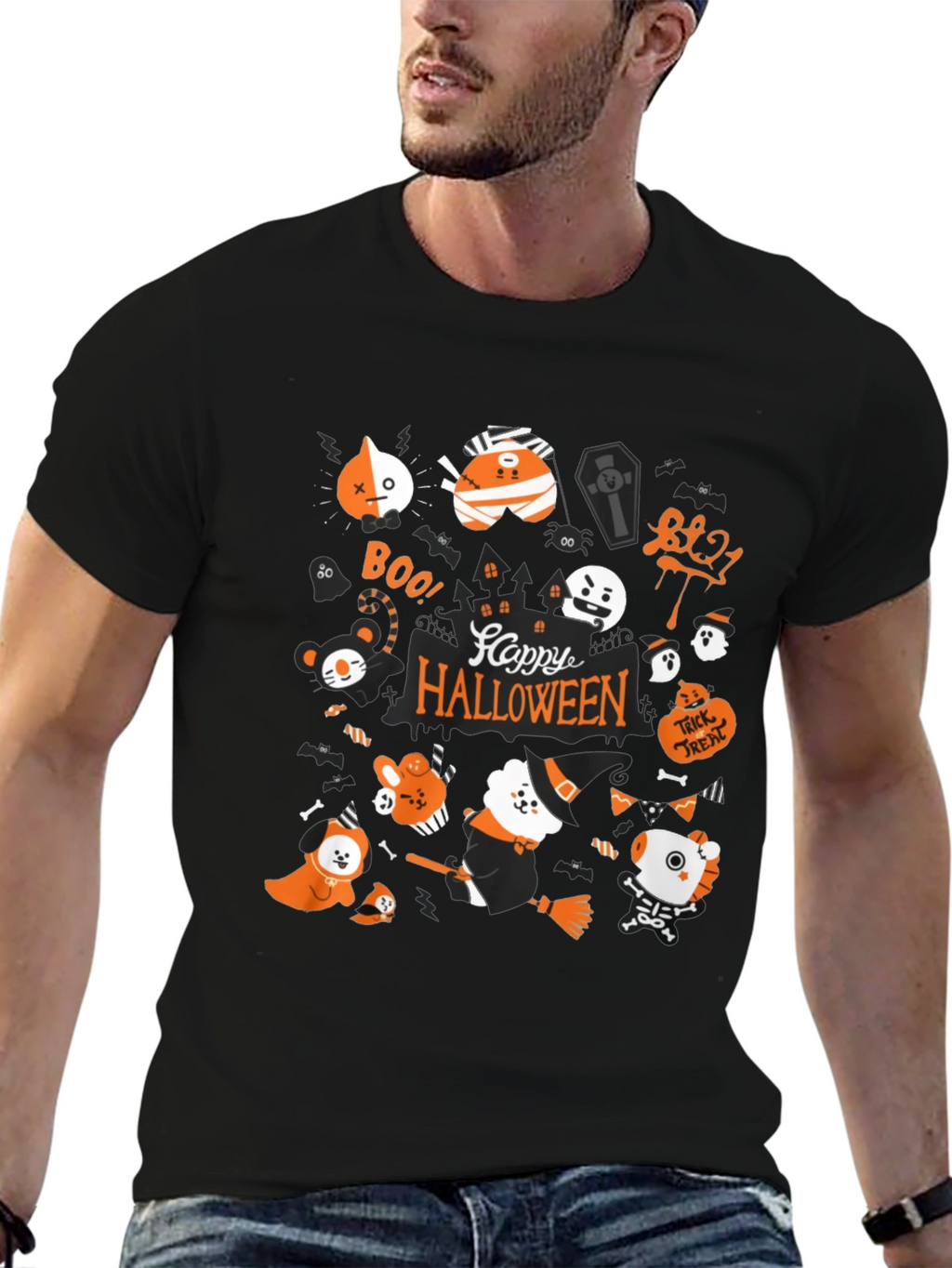 Happy Halloween BT21 Graphic Tee