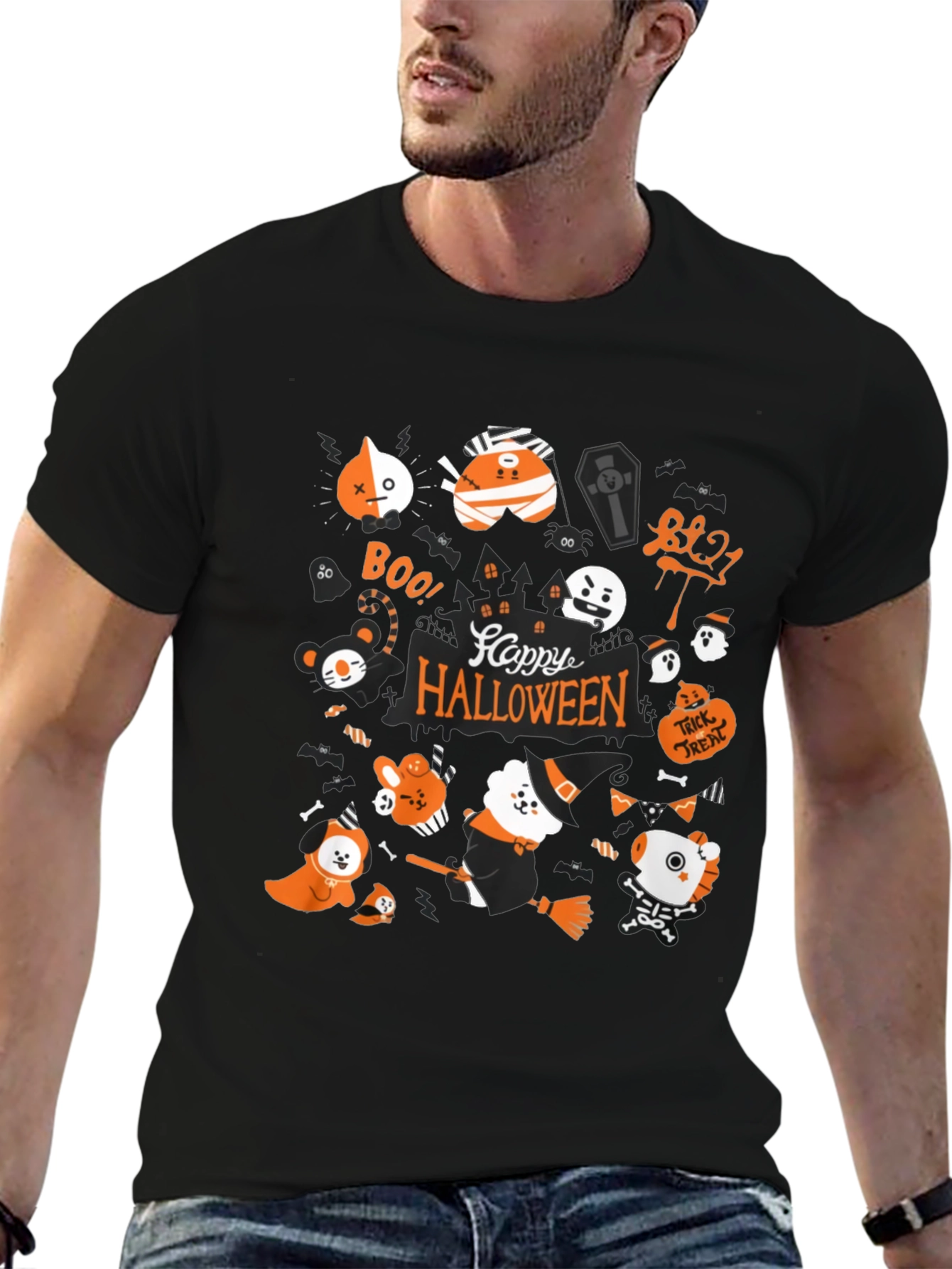 Happy Halloween BT21 Graphic Tee