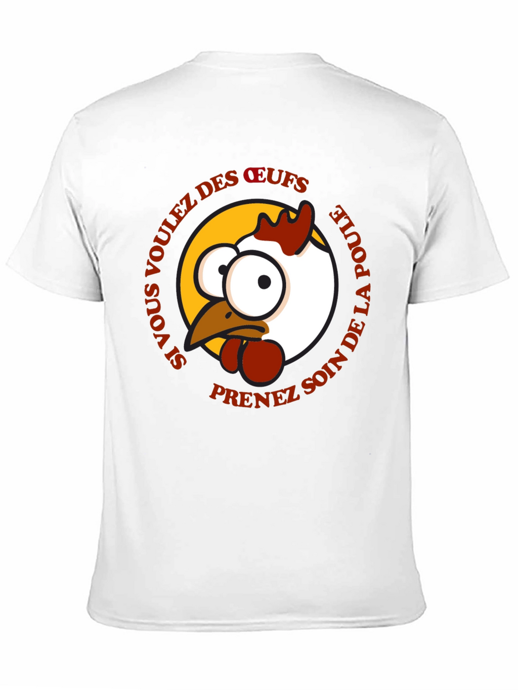 Funny Chicken T-Shirt - French Text Design