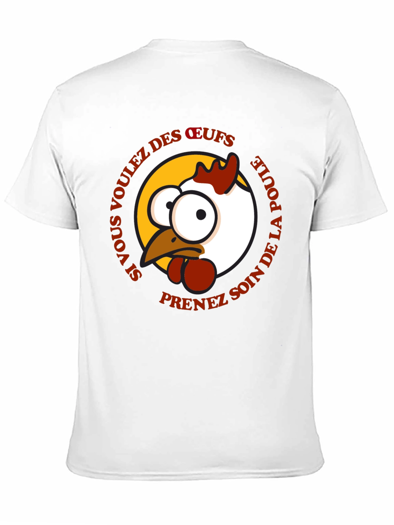 Funny Chicken T-Shirt - French Text Design