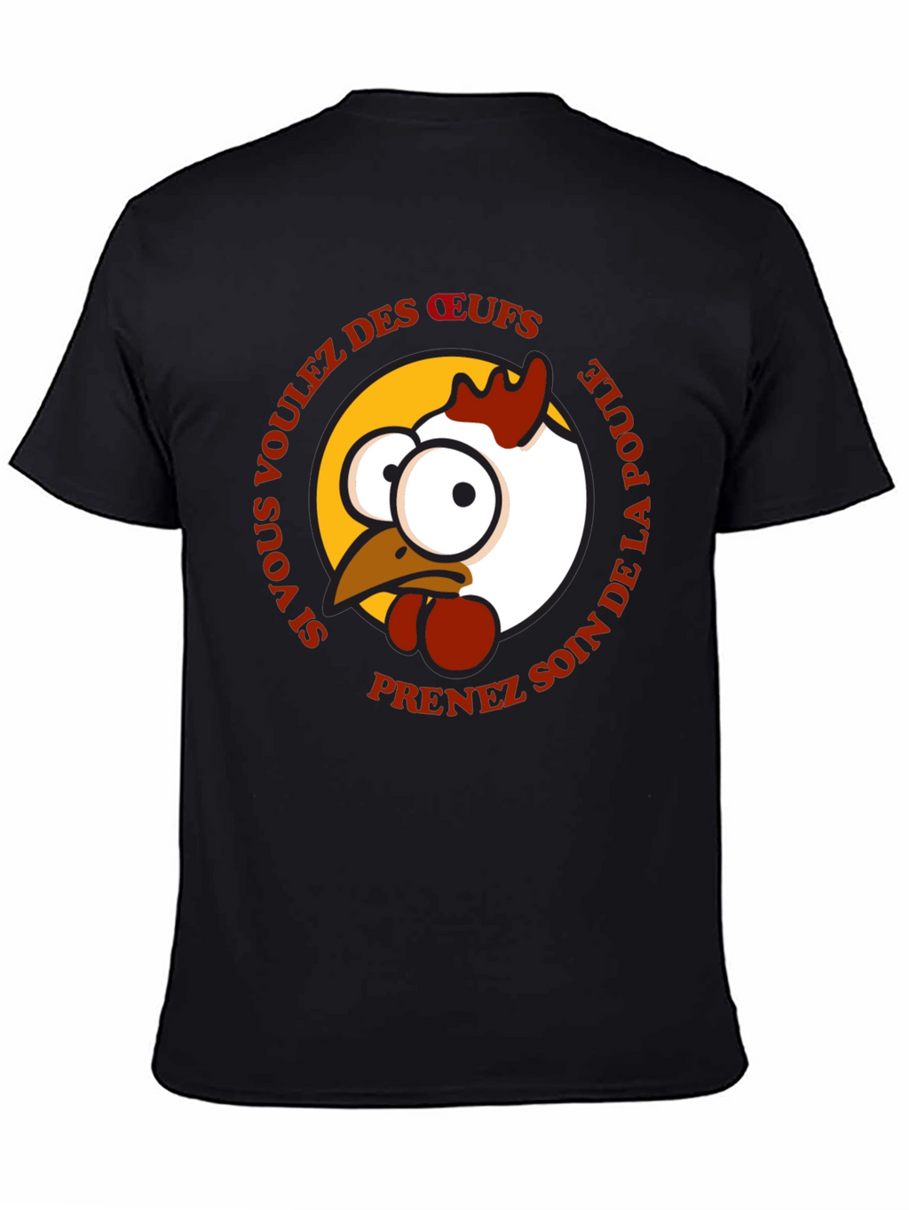 Funny Chicken T-Shirt - French Text Design