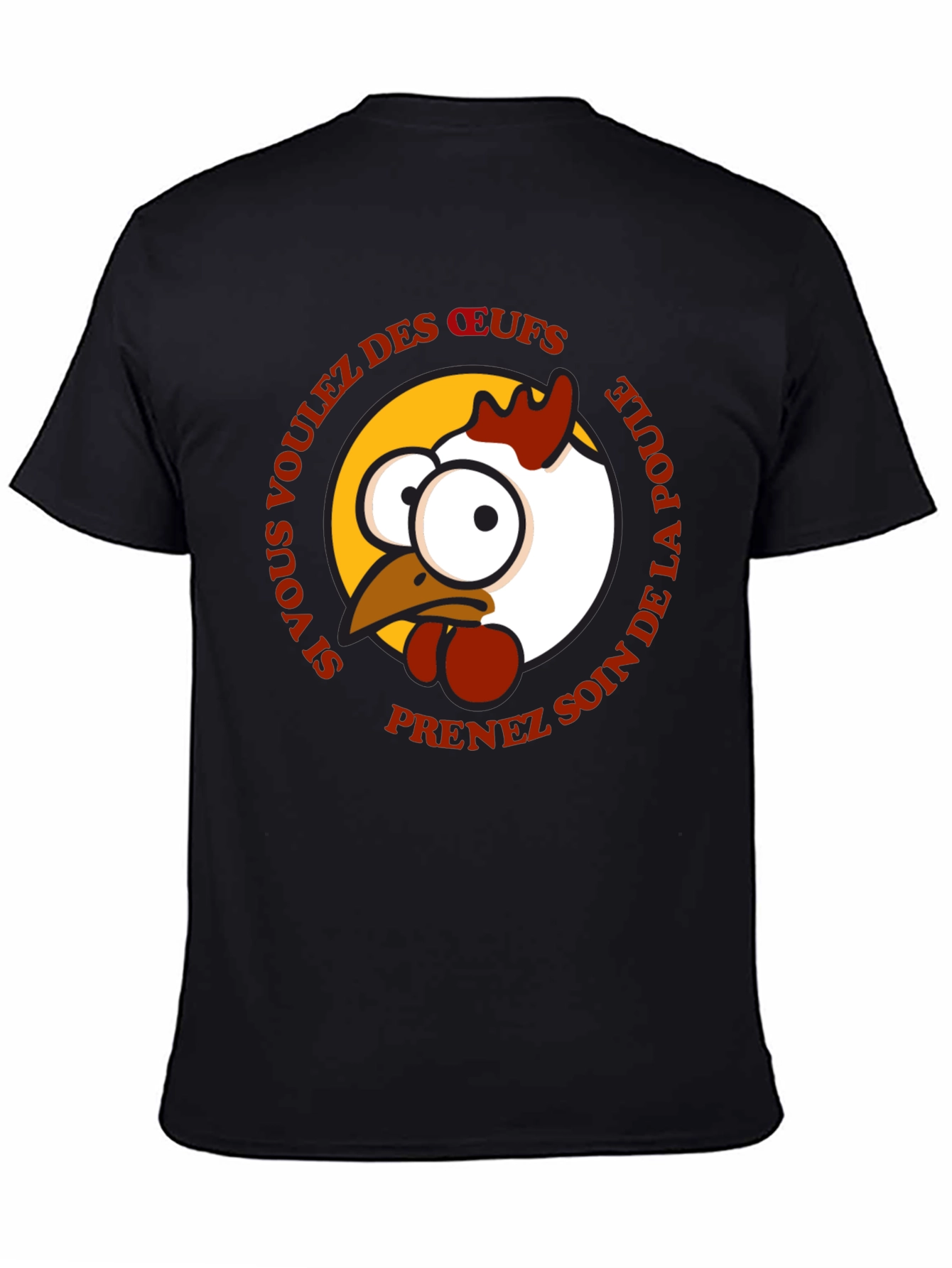 Funny Chicken T-Shirt - French Text Design
