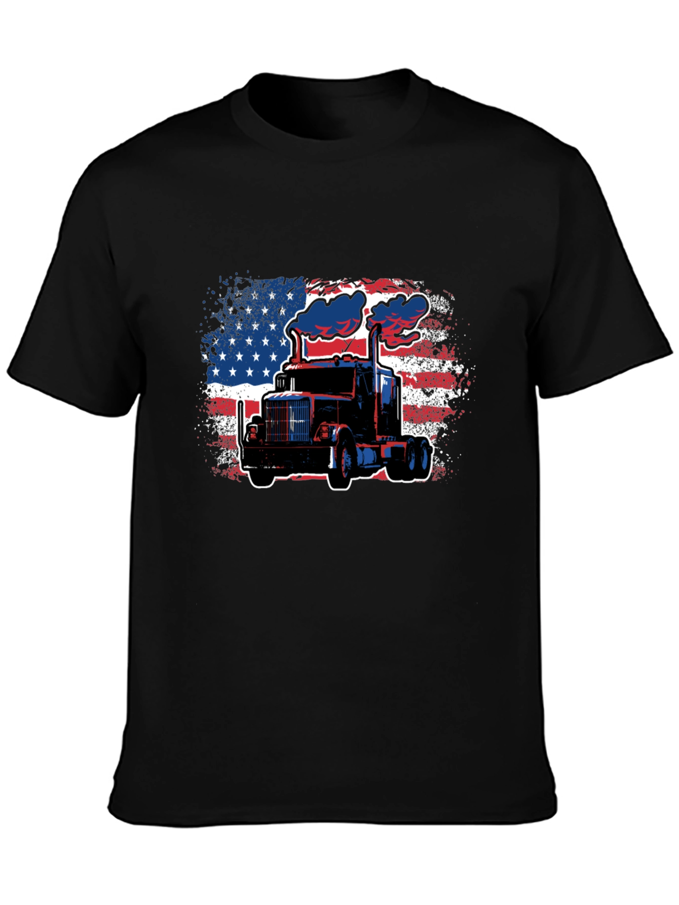 American Trucker Tee - Patriotic Graphic T-Shirt