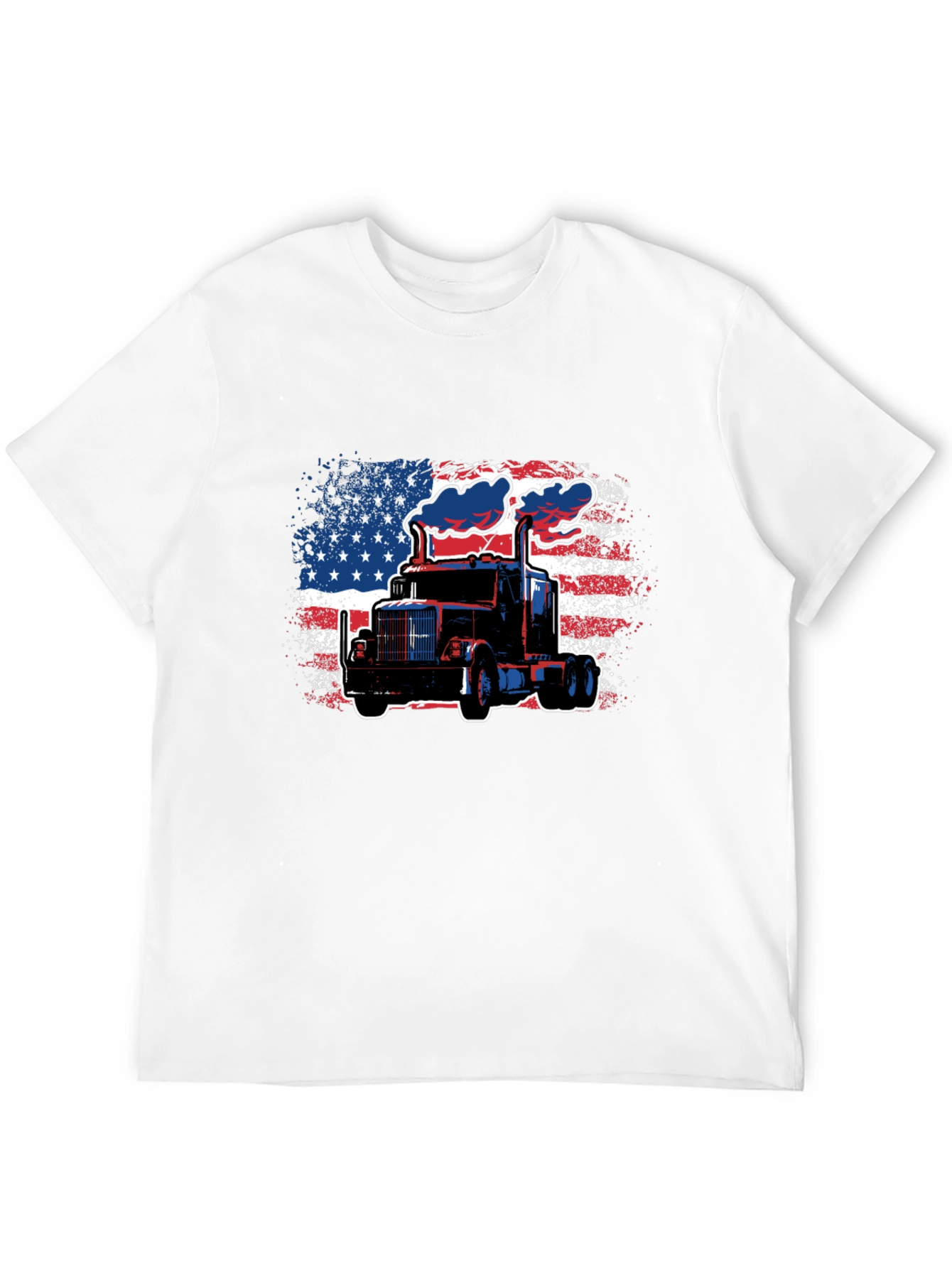 American Trucker Tee - Patriotic Graphic T-Shirt