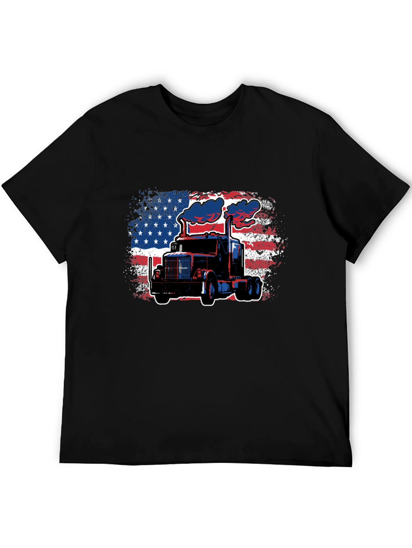 American Trucker Tee - Patriotic Graphic T-Shirt