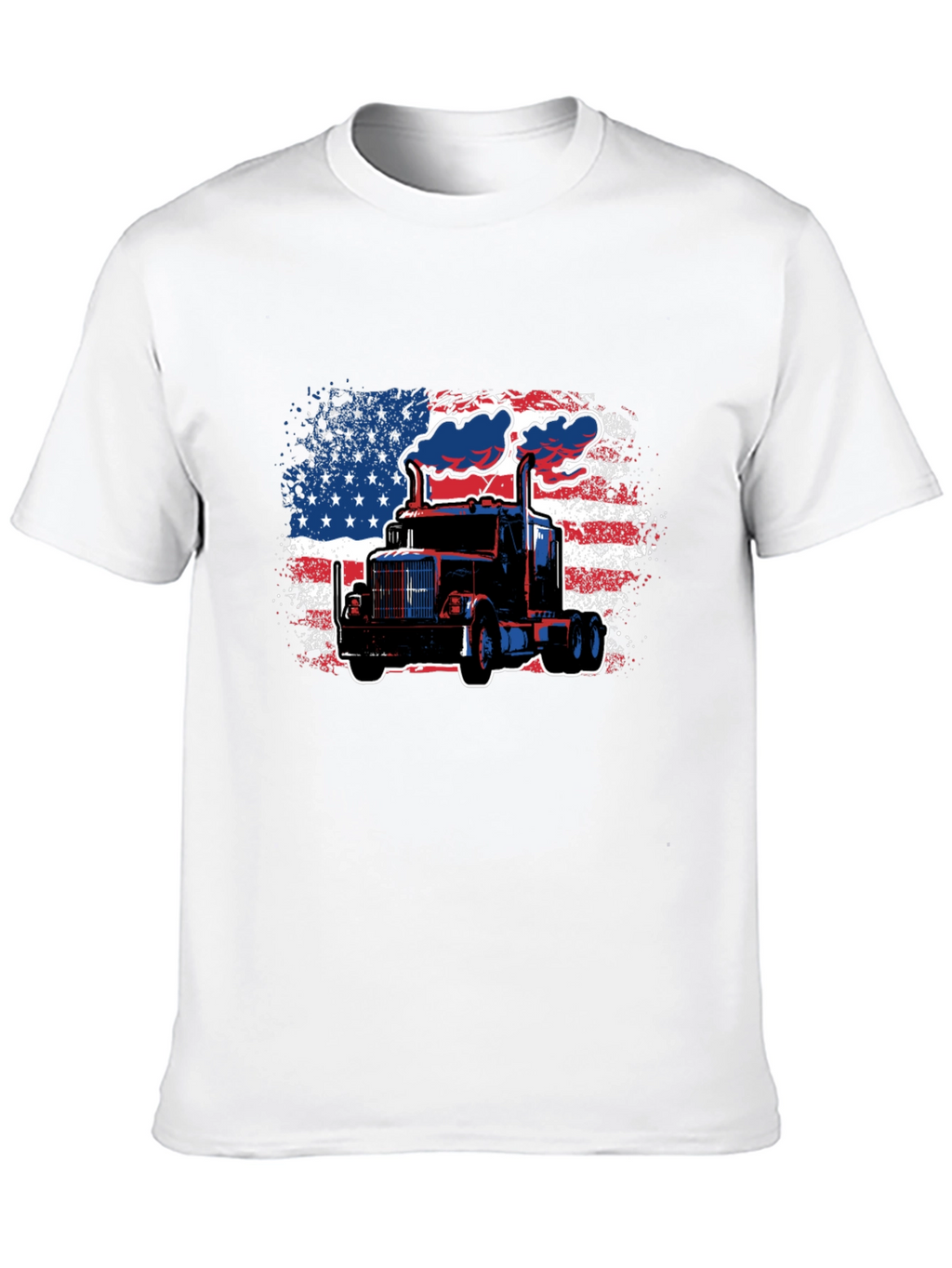 American Trucker Tee - Patriotic Graphic T-Shirt