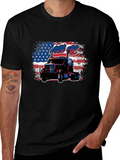 American Trucker Tee - Patriotic Graphic T-Shirt