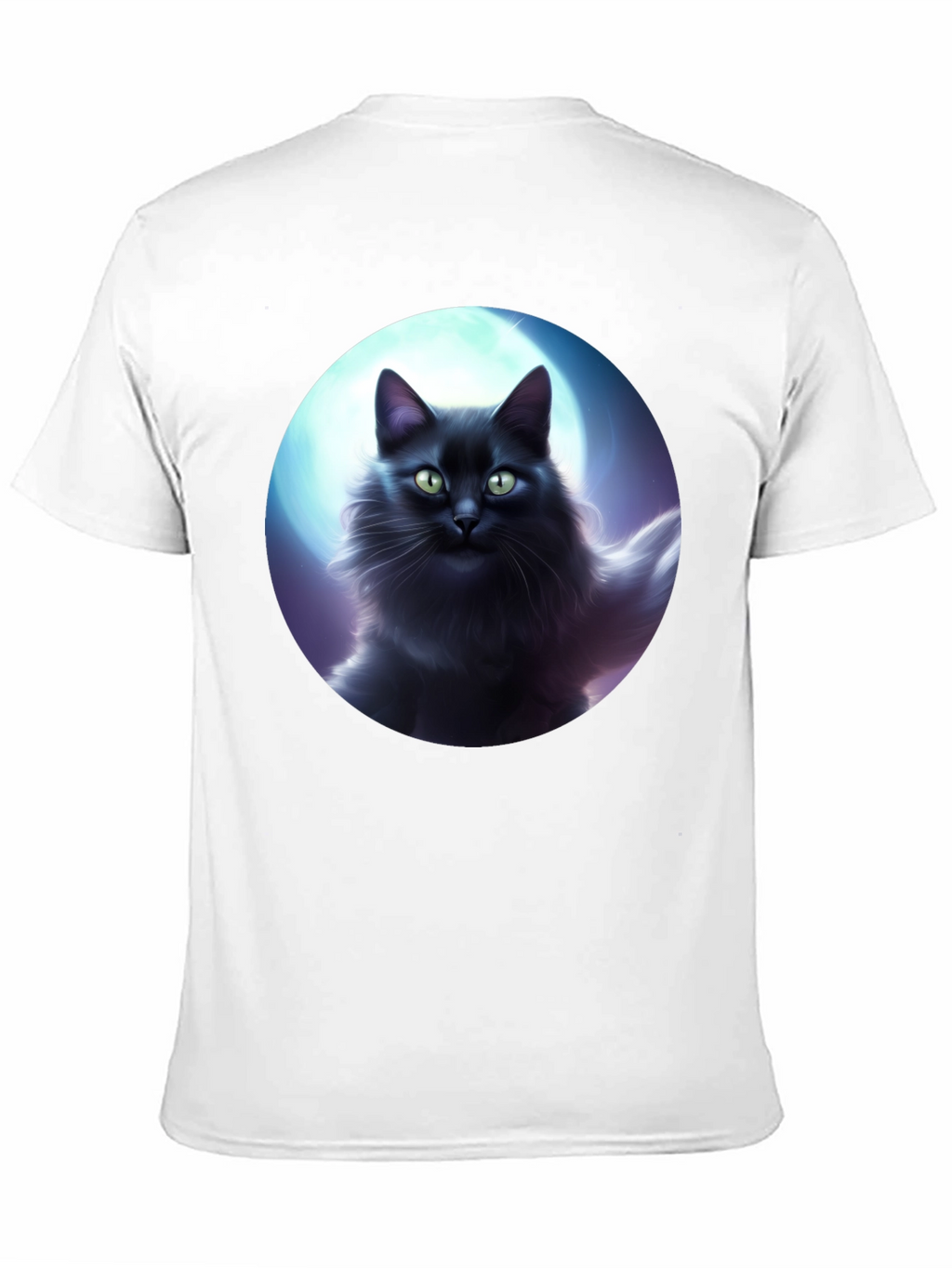 Black Cat Moon T-Shirt - Midnight Feline Tee