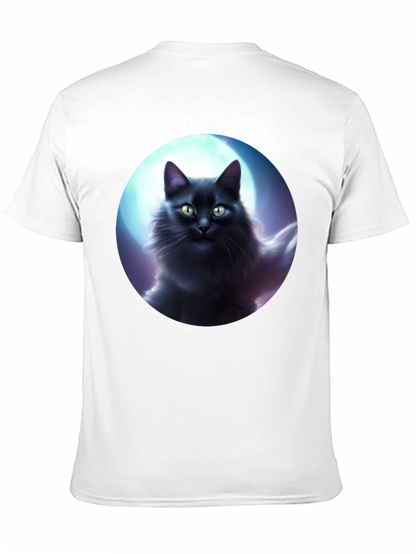 Black Cat Moon T-Shirt - Midnight Feline Tee
