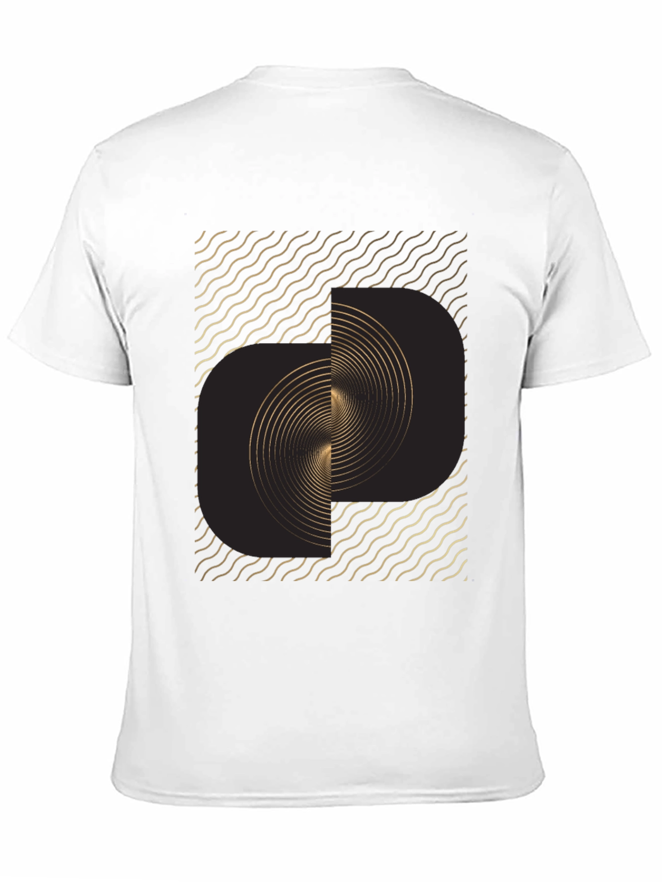 Abstract Swirl Graphic Tee - Modern Black T-Shirt