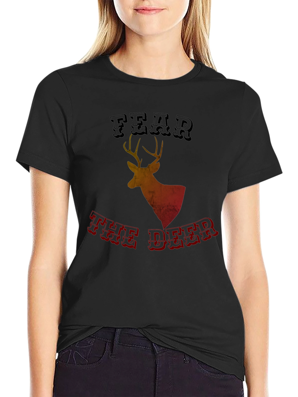 Fear the Deer Graphic Tee - Black