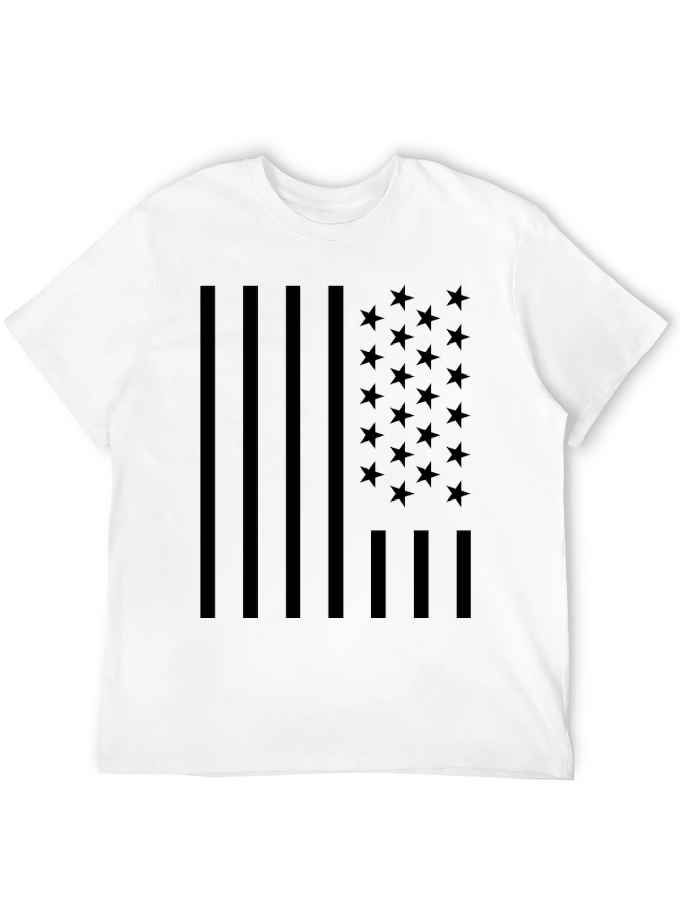 Stealth USA Flag Graphic Tee - Black on Black Patriotic Shirt