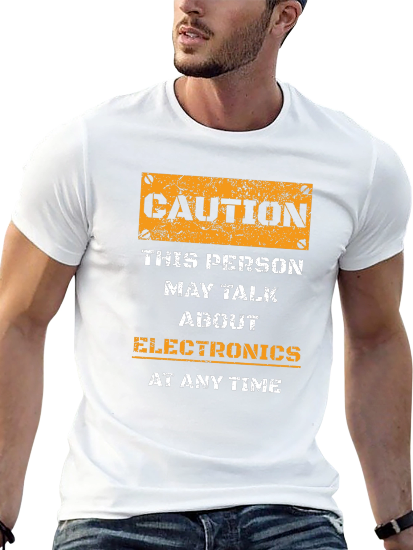 Caution Electronics Talk T-Shirt