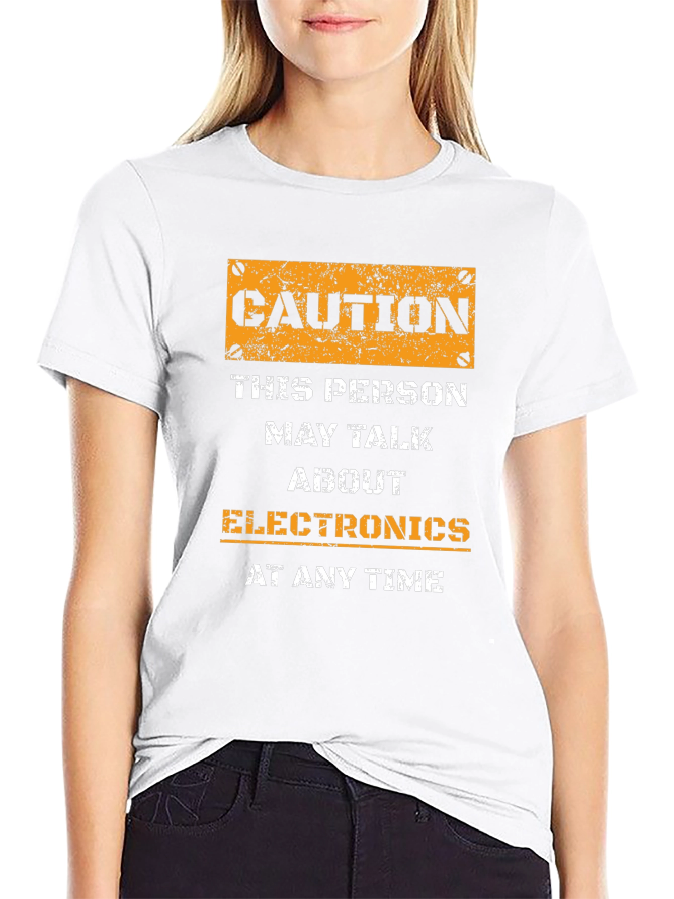 Caution Electronics Talk T-Shirt