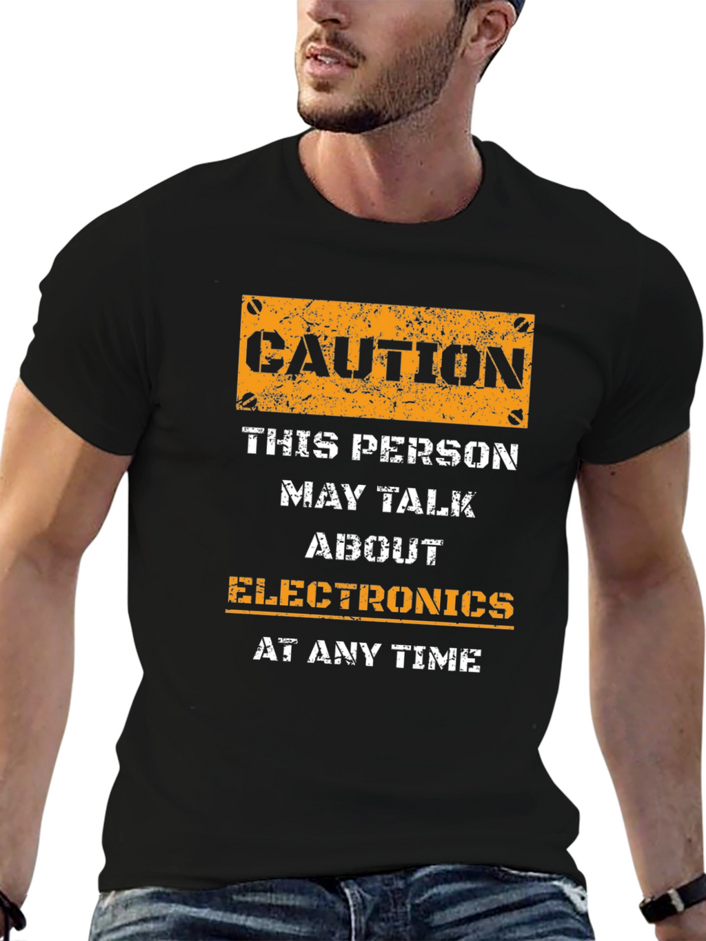 Caution Electronics Talk T-Shirt