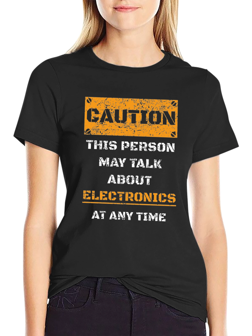 Caution Electronics Talk T-Shirt