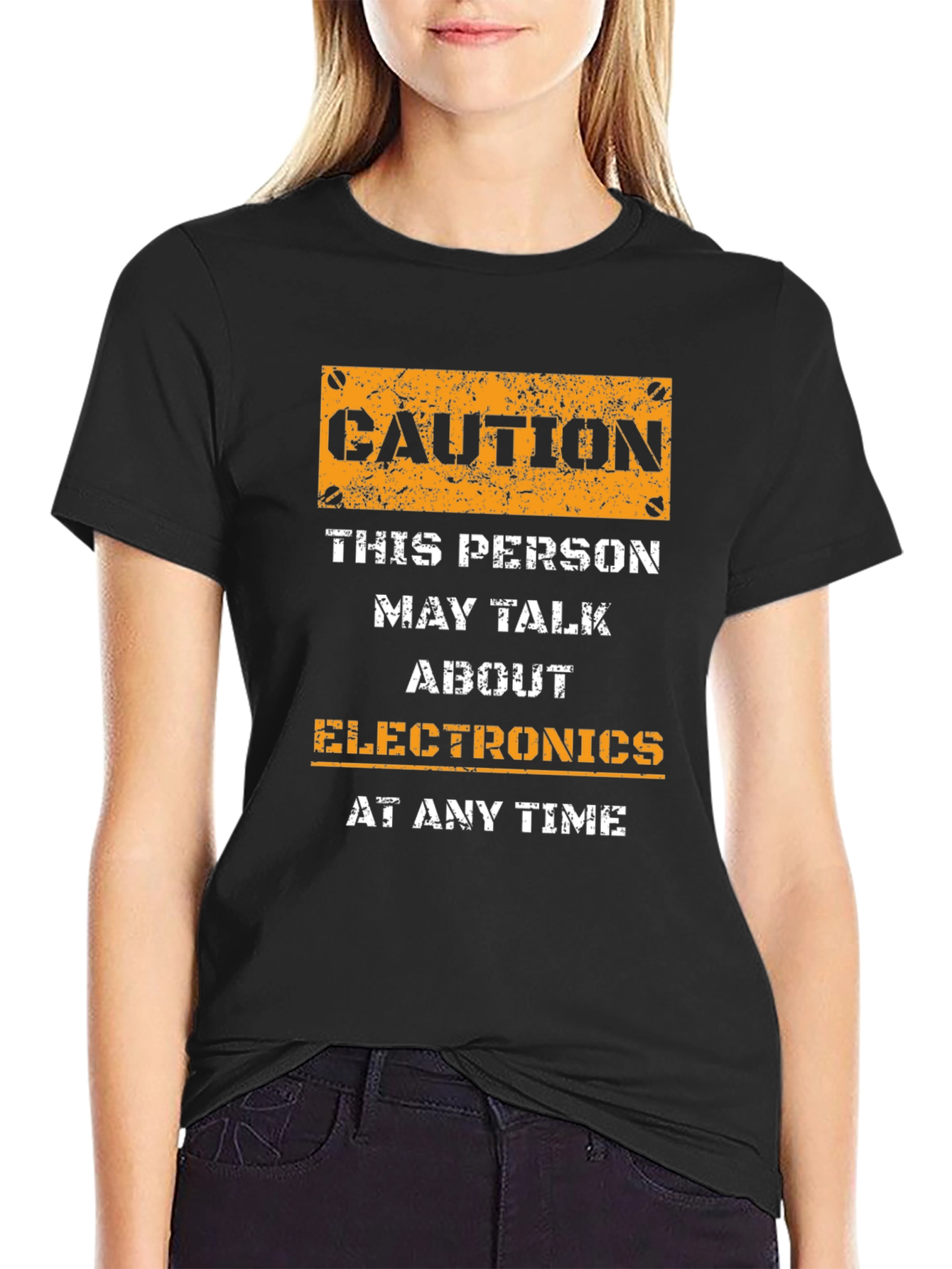 Caution Electronics Talk T-Shirt