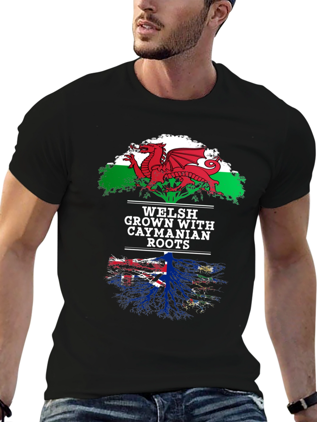 Welsh Grown with Caymanian Roots T-Shirt