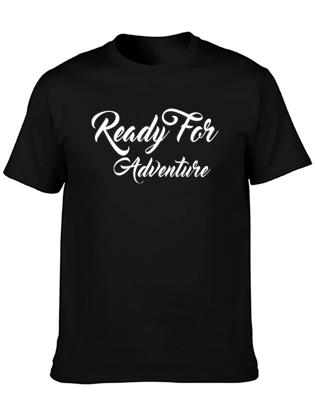 Ready For Adventure T-Shirt | Black Cotton Tee