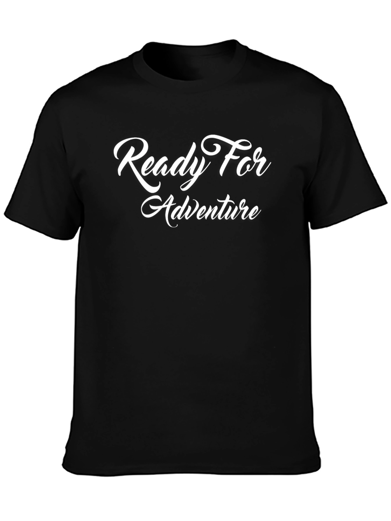 Ready For Adventure T-Shirt | Black Cotton Tee